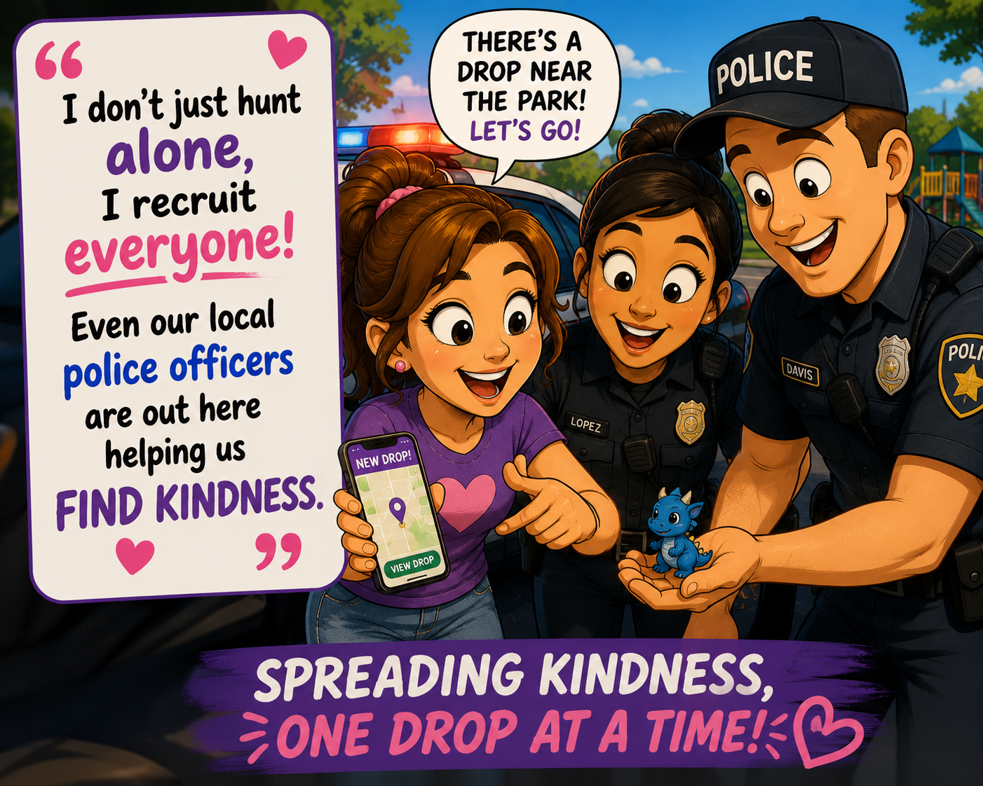 Spreading kindness in the park